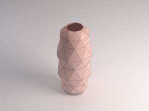 3d ceramic vase---triangular relief model Modelo 3D