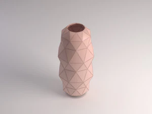 3d ceramic vase---triangular relief model 3D Model