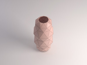 3d ceramic vase---triangular relief model Modelo 3D