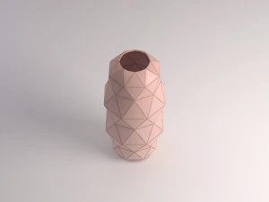 3d ceramic vase---triangular relief model 3D Model