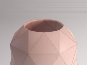 3d ceramic vase---triangular relief model Modelo 3D
