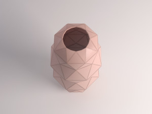 3d ceramic vase---triangular relief model Modelo 3D