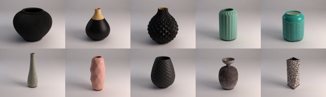 ceramic vase---collection 3D Model .c4d .max .obj .3ds .fbx .stl .blend 