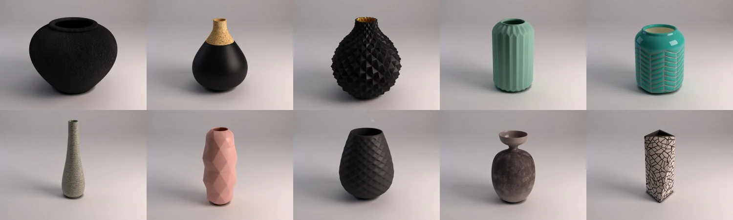 ceramic vase---collection 3D Model .c4d .max .obj .3ds .fbx .stl .blend 