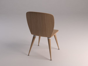 chair---wood and plastic Modelo 3D