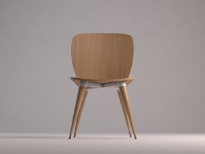 chair---wood and plastic Modelo 3D