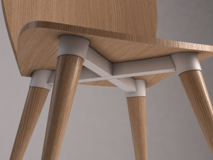 chair---wood and plastic Modelo 3D