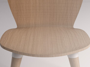 chair---wood and plastic Modelo 3D