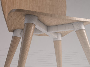 chair---wood and plastic Modelo 3D