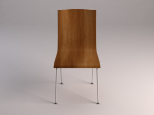 chair---wooden school chair 3D Model