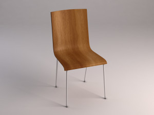 chair---wooden school chair Modelo 3D