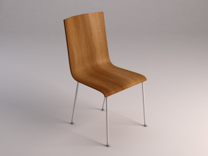 chair---wooden school chair Modelo 3D