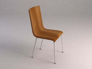 chair---wooden school chair Modelo 3D