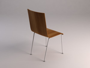 chair---wooden school chair Modelo 3D