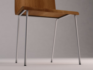 chair---wooden school chair Modelo 3D