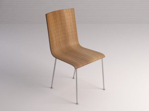 chair---wooden school chair Modelo 3D