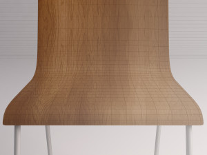 chair---wooden school chair Modelo 3D