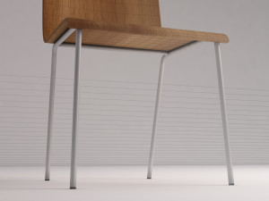 chair---wooden school chair Modelo 3D