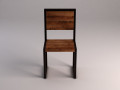 chair---iron structure and plank of wood 3D Модель
