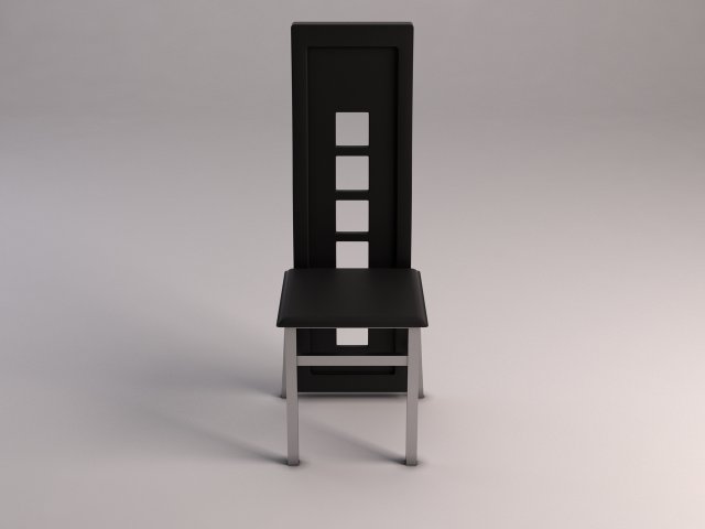 chair---wave back plastic and aluminium Modelo 3D .c4d .max .obj .3ds .fbx .stl .blend 