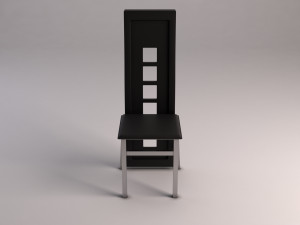 chair---wave back plastic and aluminium 3D Model