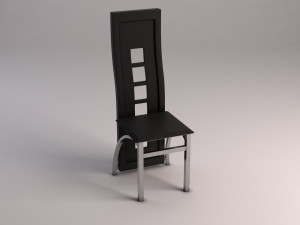 chair---wave back plastic and aluminium Modelo 3D