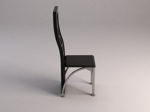 chair---wave back plastic and aluminium Modelo 3D
