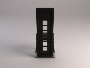 chair---wave back plastic and aluminium Modelo 3D