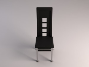 chair---wave back plastic and aluminium Modelo 3D