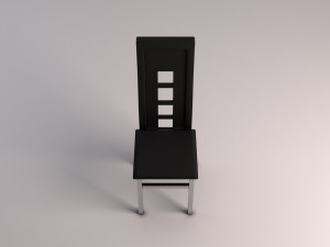 chair---wave back plastic and aluminium Modelo 3D
