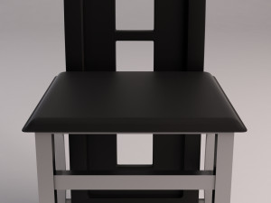 chair---wave back plastic and aluminium Modelo 3D