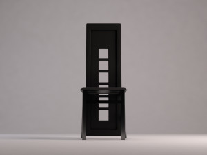 chair---wave back plastic and aluminium Modelo 3D