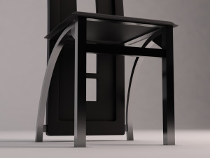 chair---wave back plastic and aluminium Modelo 3D