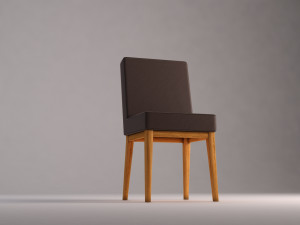 chair---wool and wood Modelo 3D