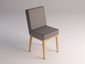 chair---wool and wood Modelo 3D