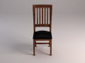 chair---long back wood and leather base 3D Модель