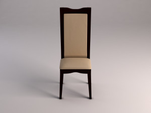 chair---long back and base leather Modelo 3D