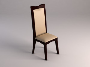 chair---long back and base leather 3D 모델