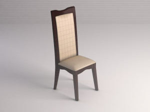 chair---long back and base leather 3D 모델