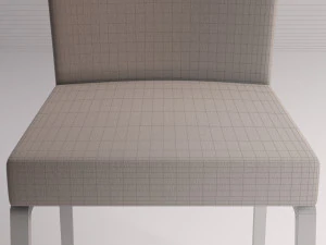 chair---microfiber and plastic 3D Model