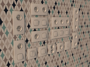 collection---electrical outlets and light switches Model 3D