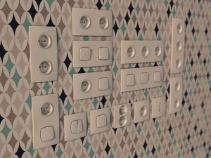 collection---electrical outlets and light switches 3D Model