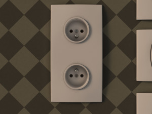 collection---electrical outlets and light switches Model 3D