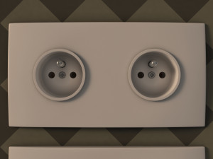 collection---electrical outlets and light switches Model 3D