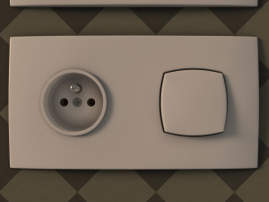 collection---electrical outlets and light switches Model 3D