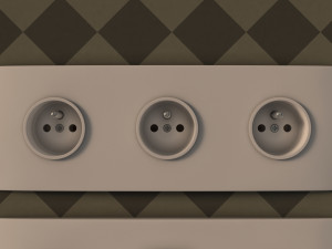 collection---electrical outlets and light switches Model 3D