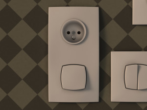 collection---electrical outlets and light switches Model 3D