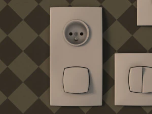 collection---electrical outlets and light switches 3D Model