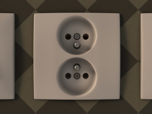 collection---electrical outlets and light switches Model 3D