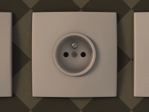 collection---electrical outlets and light switches Model 3D